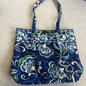 Vera Bradley Blue and Green Floral Tote